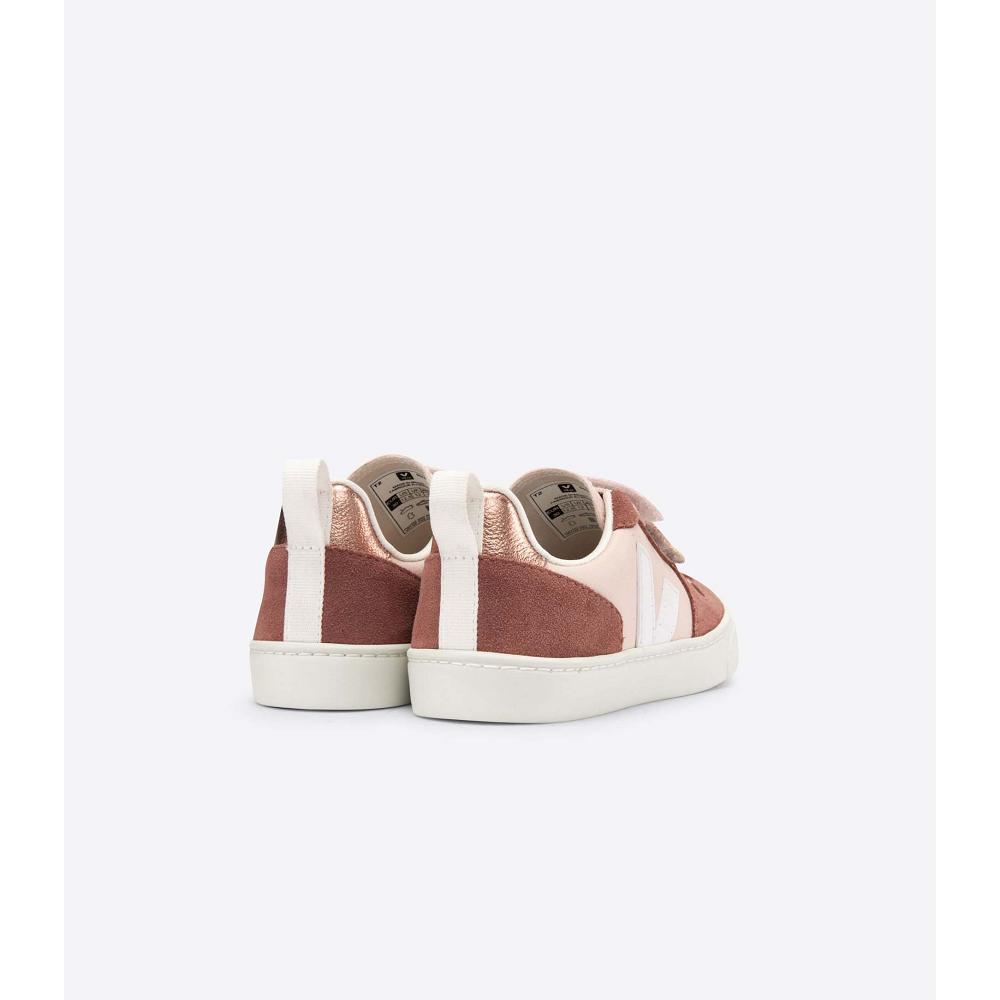 Veja V-10 CHROMEFREE Kids' Shoes Pink | CA 740QMA